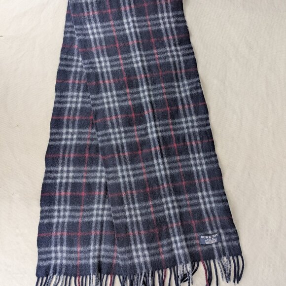 Burberry Unisex Cashmere Check Scarf Blue – Pre-Owned – Warm Designer Style - Picture 2 of 7